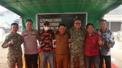 Pererat Silaturahmi dengan Masyarakat Cengal, Dandim 0402/OKI Resmikan Peletakan Batu Pertama Posramil dan Terima Penyerahan 8 Pucuk Senpira