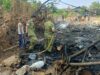 Api Lahap Lapak Limbah Plastik di Telajung, Koramil dan Damkar Bergerak Padamkan Kebakaran