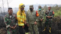 Danrem 044/Gapo Tinjau Penanganan Karhutla di Timbangan, Ogan Ilir