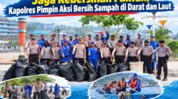Jaga Kebersihan Fakfak, Kapolres Pimpin Aksi Bersih Sampah di Darat dan Laut