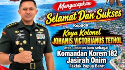 AMKEI Fakfak Harapkan Danrem 182/JO yang Baru Perkuat Kedekatan TNI dan Masyarakat