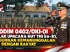 Kodim 0402/OKI-OI Gelar Upacara HUT TNI ke-81, Teguhkan Kemanunggalan TNI dengan Rakyat