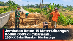 Jembatan Beton 15 Meter Dibangun Kodim 0509 di Cibarusah, 200 KK Bakal Rasakan Manfaatnya