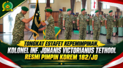 Tongkat Estafet Kepemimpinan, Kolonel Inf. Johanis Victorianus Tethool Resmi Pimpin Korem 182/JO