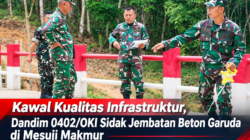 Kawal Kualitas Infrastruktur, Dandim 0402/OKI Sidak Jembatan Beton Garuda di Mesuji Makmur