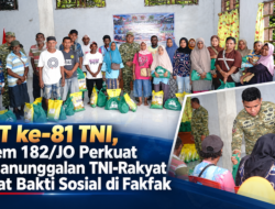HUT ke-81 TNI, Korem 182/JO Perkuat Kemanunggalan TNI-Rakyat Lewat Bakti Sosial di Fakfak