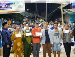 Berlangsung Seru, Wabup Yudha dan Ketua Porwasi OKU Timur Saksikan Final Bola Volly PORSID Cup 2023