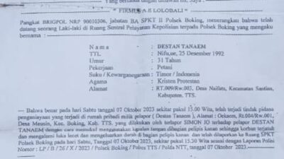 Keluarga Korban Pertanyakan Kinerja Polisi di Sektor Polsek Boking, Polres TTS Terkait Lambatnya Penanganan Kasus Penganiayan di Desa Meusin