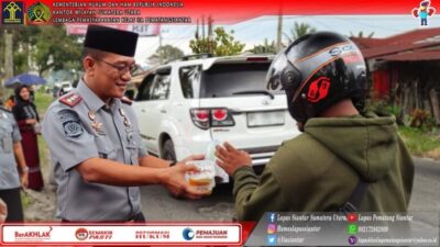Semarak Hari Bakti Pemasyarakatan ke-60, Lapas Pematang Siantar Berbagi Takjil