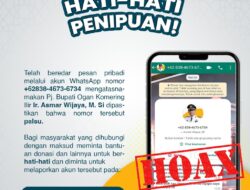 Modus Penipuan Catut Nama Pj Bupati, Diskominfo OKI Minta Warga Hati-Hati