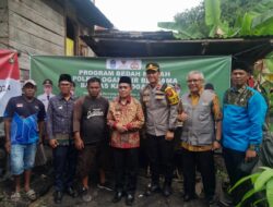 Bupati Ogan Ilir Bersama Baznas dan Polres Ogan Ilir Melaksanakan Peletakan Batu Pertama Bedah Rumah di Desa Tegesel