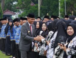 Hari KORPRI, Pj Bupati OKI Sampaikan Pesan Presiden ke Anggota KORPRI dan PGRI