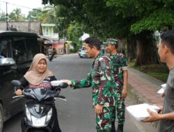 Jumat Berkah, Kodim 0402/OKI Berbagi Nasi Kotak