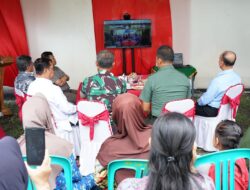 Tunjukkan Komitmen TNI dalam Meningkatkan Kesejahteraan Masyarakat, Kasdim 0402/OKI Ikuti Vicon Peresmian RTLH