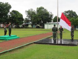 Kasdim 0402/OKI Bertindak Sebagai Irup Pada Upacara Bendera