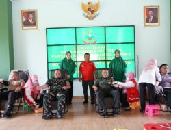 Kodim 0402/OKI Laksanakan Donor Darah dalam Rangka HUT Persit