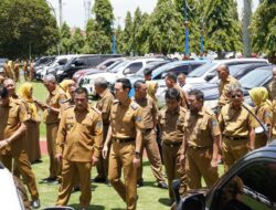 Tertibkan Aset, Pemkab OKI Gelar Apel Kendaraan Dinas