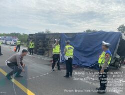 Bus Miyor Kecelakaan di Tol Kapal Betung, 1 Orang Meninggal Dunia