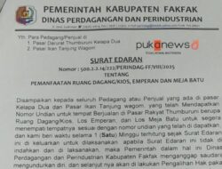 Dinas Perindag Fakfak Ultimatum Pedagang Pasar: Ikuti Aturan atau Kehilangan Hak Pakai
