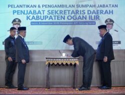 Dicky Syailendra Resmi Dilantik sebagai Penjabat Sekda Ogan Ilir, Siap Lanjutkan Agenda Strategis Daerah