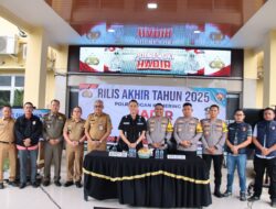 Rilis Akhir Tahun 2025, Polres OKI Ungkap Tuntas 15 Kasus Menonjol