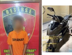Pelaku Curanmor Diserahkan Keluarga ke Polisi, Uang Hasil Gadai Dipakai Judi Online dan Narkoba