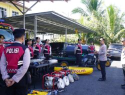 Antisipasi Karhutla, Polres OKI Pastikan Kesiapan Kendaraan dan Peralatan