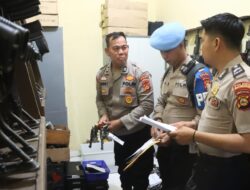 Pengawasan Diperketat, Propam Polda Sumsel Lakukan Pengecekan Senjata Api di polres Muba