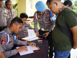 Cegah Penyalahgunaan, Propam Polda Sumsel Cek Senpi Personel Polres OKI