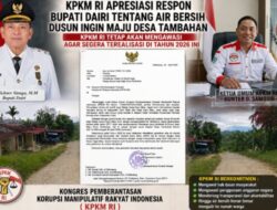 KPKM RI Apresiasi Respons Bupati Dairi Soal Air Bersih Dusun Ingin Maju, Tegaskan Tetap Awasi Realisasi Tahun 2026