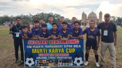 Sepak Bola Antar Desa Jadi Ajang Kebugaran Satgas TMMD Kodim 0402/OKI