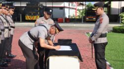 Kapolres Muba AKBP Ruri Prastowo Pimpin Upacara Sertijab Wakapolres, Kabag OPS, Kasiwas dan Empat Kapolsek Jajaran