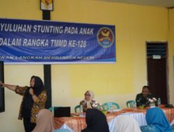 Wujudkan Anak Sehat dan Cerdas, Satgas TMMD Kodim 0402/OKI Gelar Penyuluhan Stunting