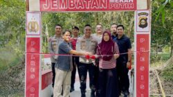 Kapolres OKI Resmikan Jembatan Merah Putih, Wujud Nyata Pengabdian Polri untuk Konektivitas Desa