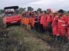 Babinsa Koramil 402-07/ Indralaya Bersama Tim Gabungan Lakukan Penanganan Kebakaran Hutan dan Lahan di Desa Rambutan