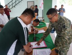 Kodim 0402/OKI Laksanakan Penandatanganan Pakta Integritas Pencegahan dan Penanggulangan Karhutla