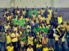 Kodim 1803/Fakfak Bersama Komunitas Fan Brasil Gelar Nobar, GOR Krapangit Gewap Dipenuhi Pendukung
