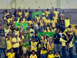 Kodim 1803/Fakfak Bersama Komunitas Fan Brasil Gelar Nobar, GOR Krapangit Gewap Dipenuhi Pendukung