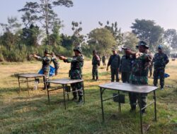 Personel Jajaran Kodim 0808/Blitar Gelar Latihan Menembak Senjata Ringan Semester I