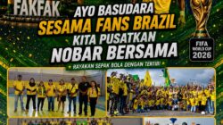 Demam Tim Samba Melanda Fakfak, Kapolres dan Dandim 1803/Fakfak Dipastikan Siap Hadir Turut Meriahkan Nobar Brasil di GOR