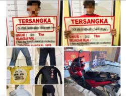 Dua Pelaku Pencurian Telfon Genggam Berhasil di Amankan Jajaran Polsek Tungkal Jaya