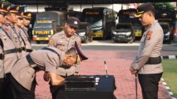 Upacara Serah Terima Jabatan Sejumlah Pejabat Utama dan Kapolsek Jajaran Polres Musi Banyuasin