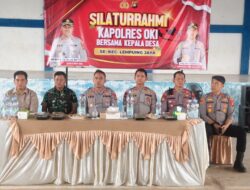 Kapolres OKI Silaturahmi dengan Kades se-Lempuing Jaya, Ajak Warga Cegah Karhutla