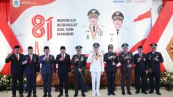 Dandim 0402/OKI-OI Hadiri Upacara Peringatan HUT ke-81 Kemerdekaan RI di Tanjung Senai