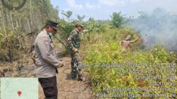 Babinsa Koramil 402-13/Sungai Menang Berhasil Padamkan Karhutla di Desa Sidomulyo
