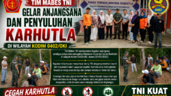 Tim Mabes TNI Gelar Anjangsana dan Penyuluhan Karhutla di Wilayah Kodim 0402/OKI