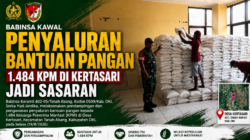 Babinsa Kawal Penyaluran Bantuan Pangan, 1.484 KPM di Kertasari Jadi Sasaran