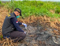 Polres OKI Buru Jejak Api di Ulak Kemang Baru, Labfor Ambil Sampel Abu