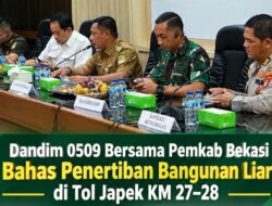 Dandim 0509 Bersama Pemkab Bekasi Bahas Penertipan Bangunan Liar di Tol Japek KM 27–28