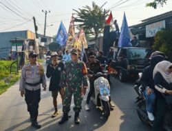 Danramil dan Kapolsek Pebayuran Pastikan Kampanye Pilkades Bantarjaya Aman